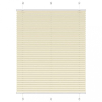 vidaXL Jaluzea plisată Crem 105x150 cm Lățime țesătură 104,4 cm foto