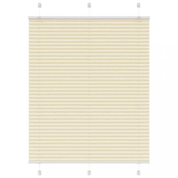 vidaXL Jaluzea plisată Crem 105x150 cm Lățime țesătură 104,4 cm
