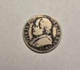 Moneda Vatican 1 Lira, Anii 1860, Uzata - Numismatica Vatican
