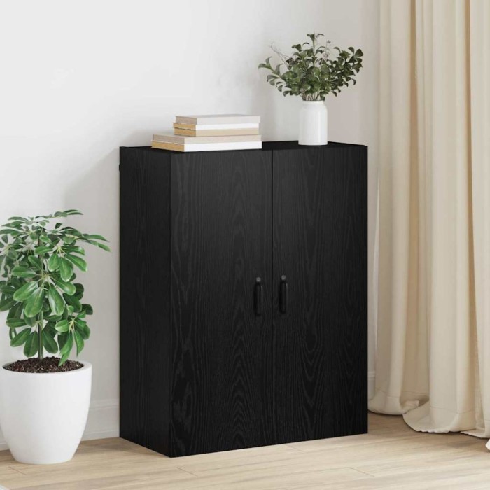vidaXL Dulap suspendat Stejar negru 69.5 x 34 x 90 cm Lemn compozit 879464