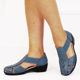 Cumpara ieftin Sandale albastru denim din piele naturala Ozana M5