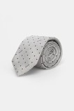 Moschino cravată de mătase culoarea gri, M5513 55058