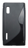 Husa silicon S-case neagra pentru LG Optimus L5 E610/E612