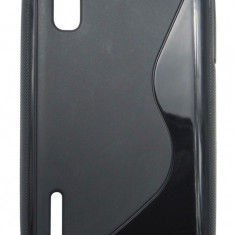 Husa silicon S-case neagra pentru LG Optimus L5 E610/E612