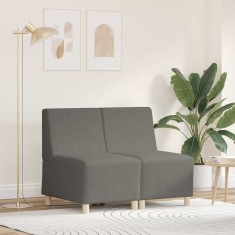 vidaXL Unitate Sofa Modulară Fără Brațe 2 pcs Gri deschis 3399776