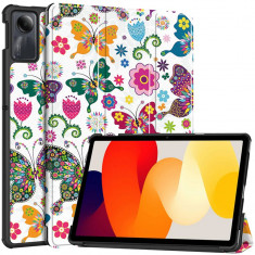 Husa tableta compatibila xiaomi redmi pad se foldpro cu microfibra, auto sleep/wake, butterfly