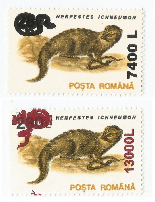 Romania, LP 1541/2001, Animale 1991 - supratipar &quot;sarpe&quot;, MNH