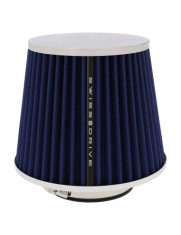 Filtru sport universal de admisie a aerului auto, albastru 120x157x150mm cu adaptori foto