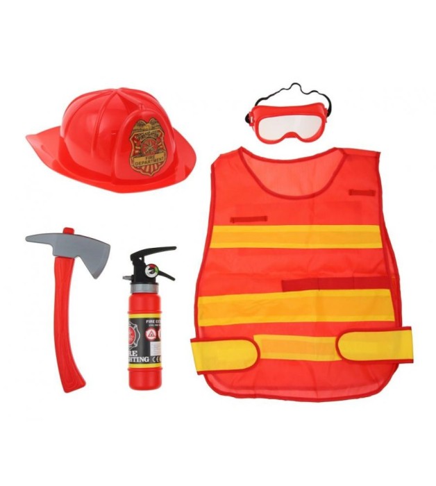 Set jucarie Pompier din 5 piese pentru copii