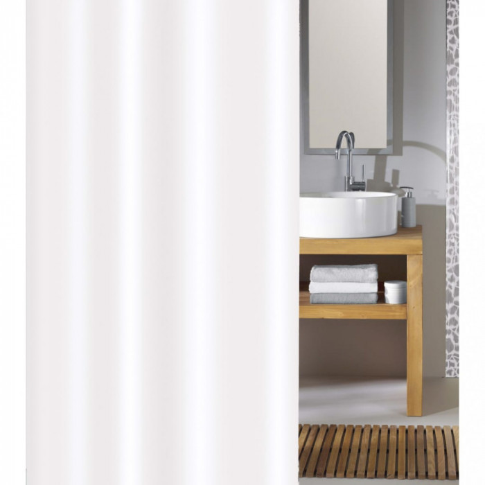 430283 Kleine Wolke Shower Curtain &quot;Phoenix&quot; 180x200 cm White GartenMobel Dekor