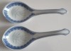 Linguri mari portelan, set doua bucati, pereche pentru servit salate, spoonrest