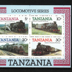 Tanzania, 1985 | Locomotive istorice - Căi ferate, trenuri | MNH | aph