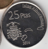 Alhucemas 25 peseta 2014 UNC pasare, Africa