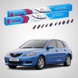 Cumpara ieftin Stergatoare Mazda 3 BK Hatchback 2003-2006 Set Fata Flat Premium TeamCar