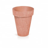 Ghiveci decorativ de flori, rotund, maro, 27.6x34.9 cm, Cube Beton