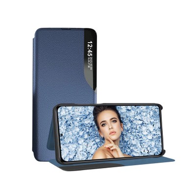 Husa tip carte compatibila xiaomi redmi 13c, stand view, dark blue foto