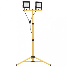 Proiector cu LED si trepied, 2x50 W, alb rece GartenMobel Dekor foto