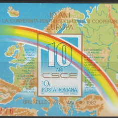 C3101 - Romania 1982 - CSCE bloc nedantelat,neuzat, neuzat,perfecta stare