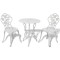 vidaXL Set mobilier bistro, 3 piese, alb, aluminiu turnat
