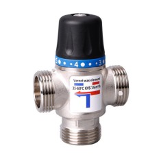 Vana termostatica de amestec USSPY, antioparire, ideala panouri solare si pardoseala, alama, 3/4-20DN, reglabila 35&deg;-60&deg;