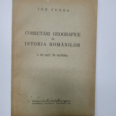 Ion Conea, Corectari Geografice in istoria Romanior, Pe Olt: in Oltenia, 1938