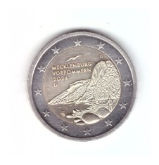 Moneda 2 euro Germania 2024 D Mecklenburg-Vorpommern, stare foarte buna, din fis
