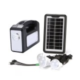 Sistem iluminare LED GD7, 3 becuri, panou solar