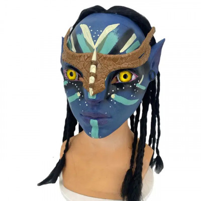 Masca pentru adulti dupa personajul Neytiri din Avatar, costum de Halloween, cadou de Craciun, recuzita pentru bal de petrecere foto