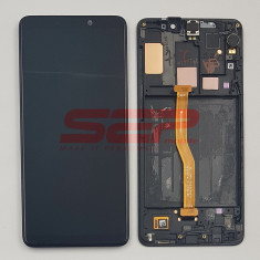 LCD+Touchscreen cu Rama Samsung Galaxy A9 2018 / A920F BLACK original Samsung Swap