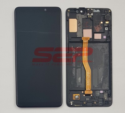 LCD+Touchscreen cu Rama Samsung Galaxy A9 2018 / A920F BLACK original Samsung Swap foto