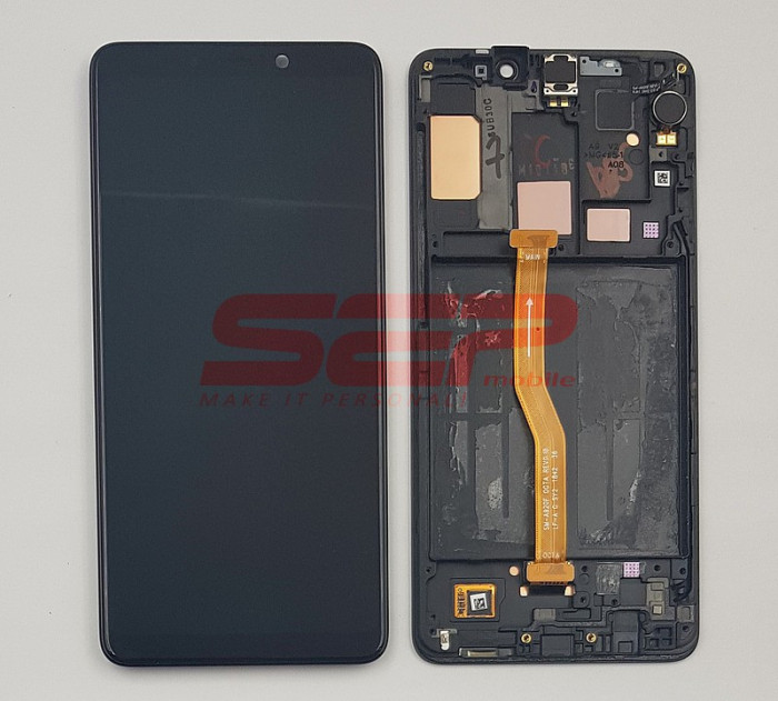 LCD+Touchscreen cu Rama Samsung Galaxy A9 2018 / A920F BLACK original Samsung Swap