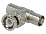Adaptor T BNC 50&Omega; Dual Soclu-Mufă