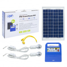 Resigilat : Sistem solar fotovoltaic PNI GreenHouse H01 30W cu acumulator 12V/7Ah, foto