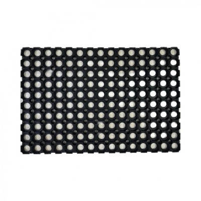 Covoras Intrare Model Domino, Marime 40 x 60 cm, Negru, Antiderapant, Antialergic, Cauciuc foto