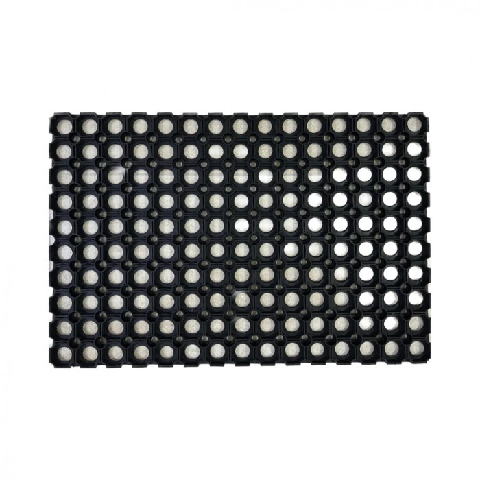 Covoras Intrare Model Domino, Marime 40 x 60 cm, Negru, Antiderapant, Antialergic, Cauciuc