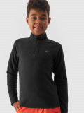 Lenjerie termoactivă din fleece (bluză) pentru băieți - neagră, 4F Sportswear