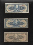 Rar! Set Brazilia 2 + 2 x 5 + 10 + 20 cruzeiros 1944-1950 semnate de mana