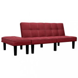 Canapea cu 2 locuri, roșu vin, material textil, Canapele fixe, Din stofa, vidaXL