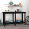 Gossi banc de lucru, negru, 140x50x80 cm, lemn masiv pin
