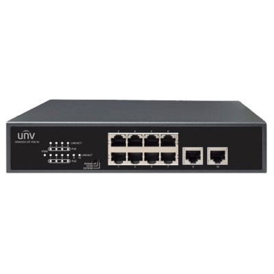 Switch 8 porturi PoE, 2 porturi uplink RJ45 - UNV NSW2010-10T-POE-IN SafetyGuard Surveillance foto