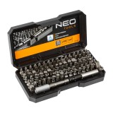Set capete surubelnita cu suport NEO Tools, 99 piese, otel S2, 1/4"