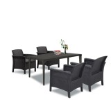 Set mobilier de grădină Venus III cu 4 locuri, grafit