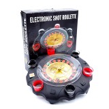 Cumpara ieftin Joc Ruleta electronica, 26 cm, 2 bile metalice, 6 pahare, acril si sticla, Negru, General