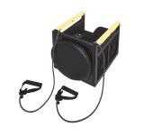Cub de Fitness Multifuncțional 5 in 1, Stepper, Disc Rotativ, Expansor , Maxim 100 kg, Afișaj Digital, 48 x 38 x 39 cm, Negru/Galben
