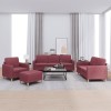 VidaXL Set canapea cu perne, 4 piese, roșu vin, material textil