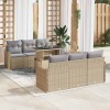 VidaXL Set de canapele pentru grădină 7 pcs Bej 100 x 55 x 73 cm 3357123