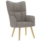 vidaXL Scaun de relaxare, gri taupe, material textil