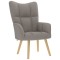 vidaXL Scaun de relaxare, gri taupe, material textil