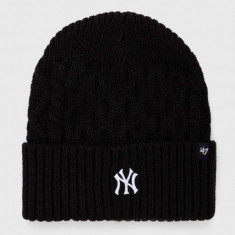 47brand caciula MLB New York Yankees culoarea negru, din tesatura neteda