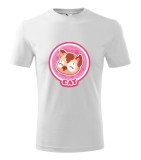 Tricou Personalizat Alb cu Pisica Dragalasa , Design Amuzant pentru Barbati